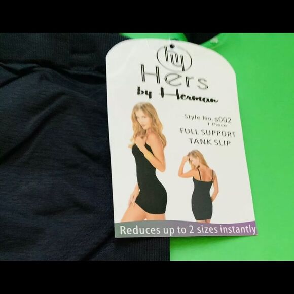 New Hers by Herman Full Support Tank Slip-NWT-S Black - Picture 3 of 3